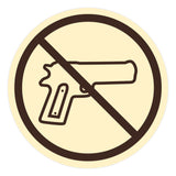 Signs ByLITA Circle No Guns Graphic Door or Wall Sign | Easy Installation | Durable Construction | Promote Health And Safety | Caution Warning Sign for Home, Business and Office Spaces