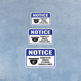 Classic Framed Plus Notice Dumpster Under 24 Hour Surveillance Door or Wall Sign | Health & Safety Signage