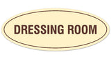 Signs ByLITA Oval DRESSING ROOM Sign - Laser-Engraved Lettering | Durable ABS Plastic | Vibrant Colors | Powerful Foam Tape