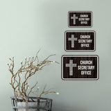 Classic Framed Plus Church Secretary Office Door or Wall Sign | Church and Place of Worship Signs