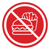 Signs ByLITA Circle No Food Allowed Graphic Door or Wall Sign | Easy Installation | Durable Construction | Promote Health And Safety | Caution Warning Sign for Home, Business and Office Spaces