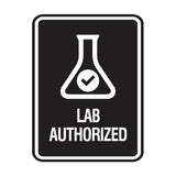 Signs ByLITA Portrait Round Lab Authorized Wall or Door Sign