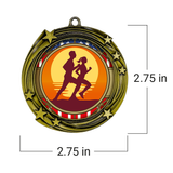 All Quality Stars Design Running Medal - 1st, 2nd, 3rd Place