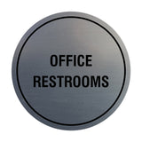 Circle Office Restrooms Wall or Door Sign