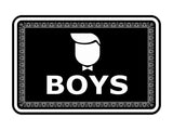 Signs ByLITA Classic Framed Boys Vintage Bathroom Wall or Door Sign