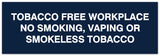 Signs ByLITA Basic Tobacco Free Workplace No smoking, vaping or smokeless tobacco Sign - Laser-Engraved Lettering | Durable ABS Plastic | Vibrant Colors | Powerful Foam Tape