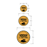Circle Plus Hooah! U.S. Army Strong Door or Wall Sign Honor Veterans with Military Signs | US Pride | Veteran Gratitude and Discount Signs
