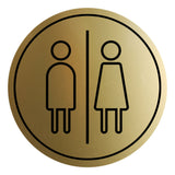 Signs ByLITA Circle Restroom Graphic Door or Wall Sign | Easy Installation | Durable Construction | Promote Health And Safety | Caution Warning Sign for Home, Business and Office Spaces