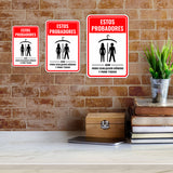 Portrait Round Plus Estos Probadores Son Para Cualquier Género y Para Todos Wall or Door Sign | Spanish Dressing Room Retailer Signage