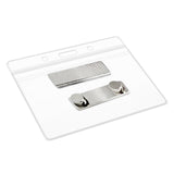 ID Badge with Magnet Backing - 25, 50, 100 Pack | Professional Name Badge Holders with Clear Images & Secure Magnetic Fastening