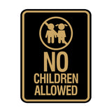 Signs ByLITA Portrait Round No Children Allowed Wall or Door Sign