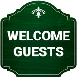 Heritage Plus Welcome Guests Wall or Door Sign | Public Spaces Signage