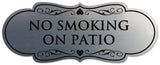 Signs ByLITA Designer No Smoking on Patio Sign - Easy Installation | Durable Wall or Door Sign