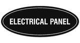 Signs ByLITA Oval Electrical Panel Sign - Laser-Engraved Lettering | Durable ABS Plastic | Vibrant Colors | Powerful Foam Tape