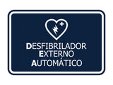 Signs ByLITA Classic Framed Desfibrilador Externo Automatico Door or Wall Sign
