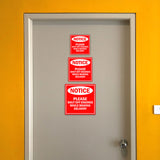 Square Plus Notice Please Shut Off Engines While Making Delivery Wall or Door Sign | Health & Safety Warehouse Business Signage