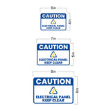 Classic Framed Plus Caution Electrical Panel Keep Clear Wall or Door Sign | Workplace Safety Compliance Signs