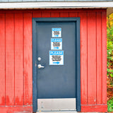 Square Plus Please Deliver All Packages To The Rear Entrance Right Arrow Wall or Door Sign | Health & Safety Warehouse Business Signage