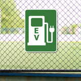 Portrait Round Plus EV Door or Wall Sign | Electric Vehicle Charging Station | Parking