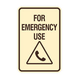 Signs ByLITA Portrait Round For Emergency Use Wall or Door Sign