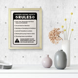 Designs ByLITA Locker Room Safety Rules, Wall Print Art | Retail Store Decoration (Unframed or Framed)