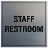 Signs ByLITA Square Staff Restroom Sign - Easy Installation | Durable Material
