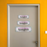 Standard Plus In this Casa We hablar Spanglish Door or Wall Sign | Funny Spanish Signs For Stores & Businesses