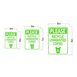 Portrait Round Plus Please Recycle Unwanted Copies Door or Wall Sign | Office Housekeeping Signage