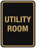 Signs ByLITA Portrait Round Utility room Sign - Laser-Engraved Lettering | Durable ABS Plastic | Vibrant Colors | Powerful Foam Tape
