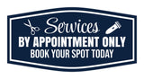 Signs ByLITA Fancy Services by Appointment Only. Book Your Spot Today Easy Installation | Durable Construction | Barbers | Grooming and Styling | Hair Wall or Door Sign