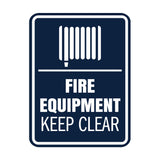 Signs ByLITA Portrait Round Fire Equipment Keep Clear Door or Wall Sign Easy Installation | Health And Safety | Building And Danger Signs