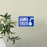 Classic Framed Plus Prevent Your Pipes From Freezing Pour Antifreeze Down The Drains Wall or Door Sign | RV Accessories
