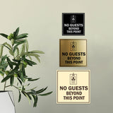 Signs ByLITA Square No Guests Beyond this Point Graphic Wall or Door Sign