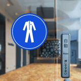 Circle Plus Overalls Required Wall or Door Sign | Easy Installation | Health & Safety Signage