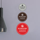 Circle No Soliciting If You Do Not Have An Appointment Do Not Disturb Us Wall or Door Sign