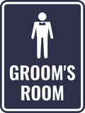 Portrait Round Plus Groom's Room Wall or Door Sign | Weddings & Events Signage