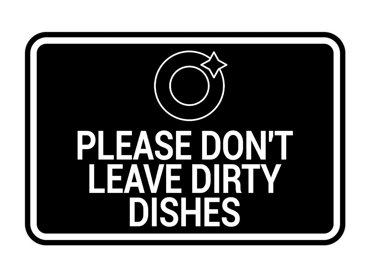 Signs ByLITA Classic Framed Please Don't leave Dirty Dishes On this Sink Wall or Door Sign