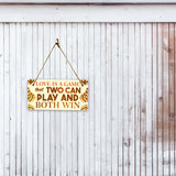 Love Is A Game That Two Can Play And Both Win 5x10 Hanging Plus Wall or Door Sign | Funny Home Decor