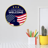 Circle Plus Guardians of Freedom: U.S. Military Veterans Welcome Door or Wall Sign Honor Veterans with Military Signs | US Pride | Veteran Gratitude and Discount Signs