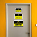 Classic Framed Plus Warning High Voltage Area Door or Wall Sign | Workplace Health and Safety Warning Signage