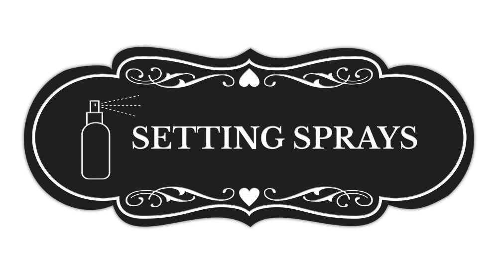 Signs ByLITA Designer Setting Sprays Makeup Area Wall or Door Sign