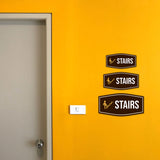 Fancy Plus Stairs Wall or Door Sign Easy Installation | Workplace Office and Business