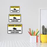 Classic Framed Plus Sharp Edges Use Extreme Caution Wall or Door Sign | Workplace Safety Compliance Signs