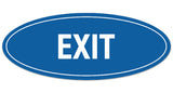 Signs ByLITA Oval Exit Sign - Laser-Engraved Lettering | Durable ABS Plastic | Vibrant Colors | Powerful Foam Tape