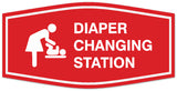 Signs ByLITA Fancy Diaper changing station Sign - Laser-Engraved Lettering | Durable ABS Plastic | Vibrant Colors | Powerful Foam Tape Wall or Door Sign