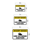 Classic Framed Plus Sharp Edges Use Extreme Caution Wall or Door Sign | Workplace Safety Compliance Signs