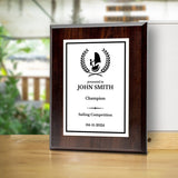 Sailing Customizable Wooden Award Plaque | Easel Mount Option | Achievement and Recognition Personalizable Plaques