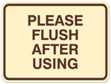 Signs ByLITA Classic Framed Please Flush After Using Sign - Easy Installation | Durable Material