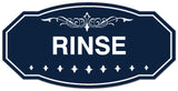 Signs ByLITA Victorian Rinse Wall or Door Sign - Laser-Engraved Lettering | Durable ABS Plastic | Vibrant Colors | Powerful Foam Tape