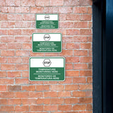 Classic Framed Plus Stop! Temperature Monitoring Here Wall or Door Sign | Bilingual Spanish and English Workplace Safety Signage